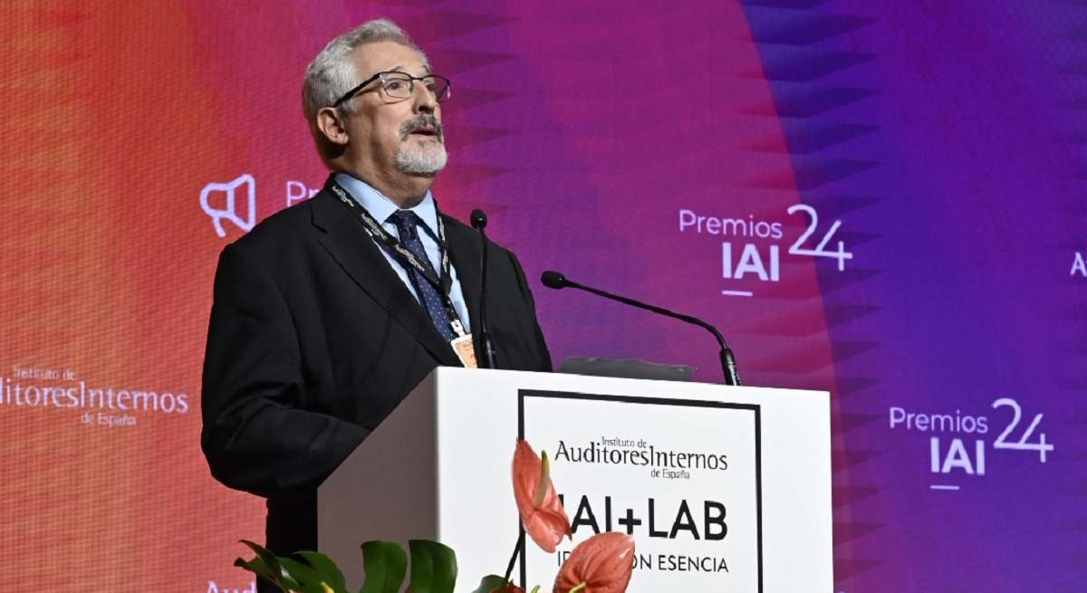 Xavier Gil, en la entrega de los Premios IAI a la confianza en el valor de la Auditoría Interna.
