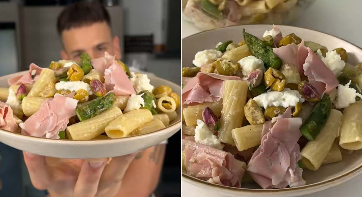 Ensalada de pasta a la italiana.