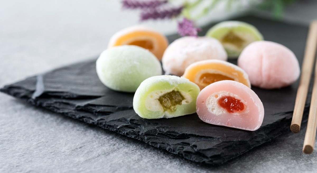 mochis dulce japonés arroz