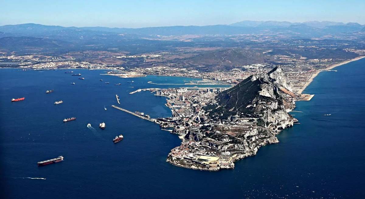 El Peñón de Gibraltar a vista de pájaro
