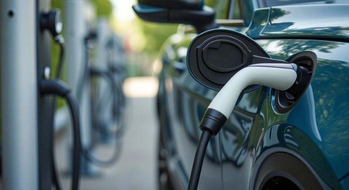 Coche eléctrico cargando