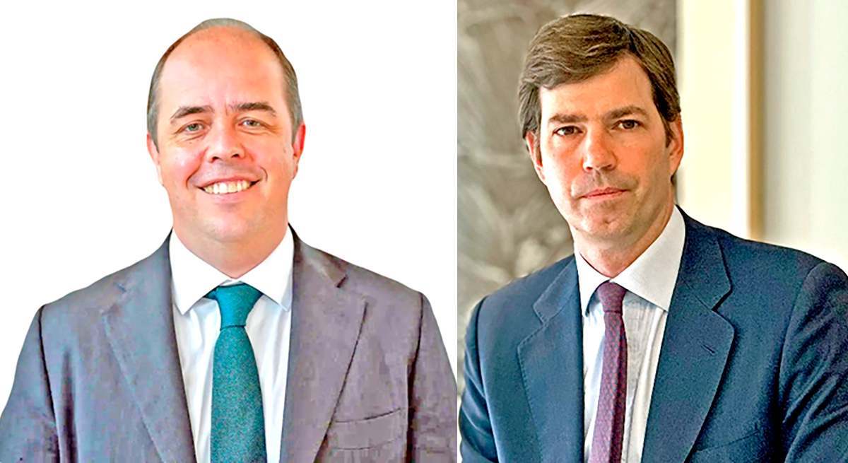 Juan Ramón Caridad (izda.), nuevo responsable de clientes estratégicos para Iberia y Latinoamérica de Pictet AM, y Lorenzo Coletti, director ejecutivo del mercado ibérico