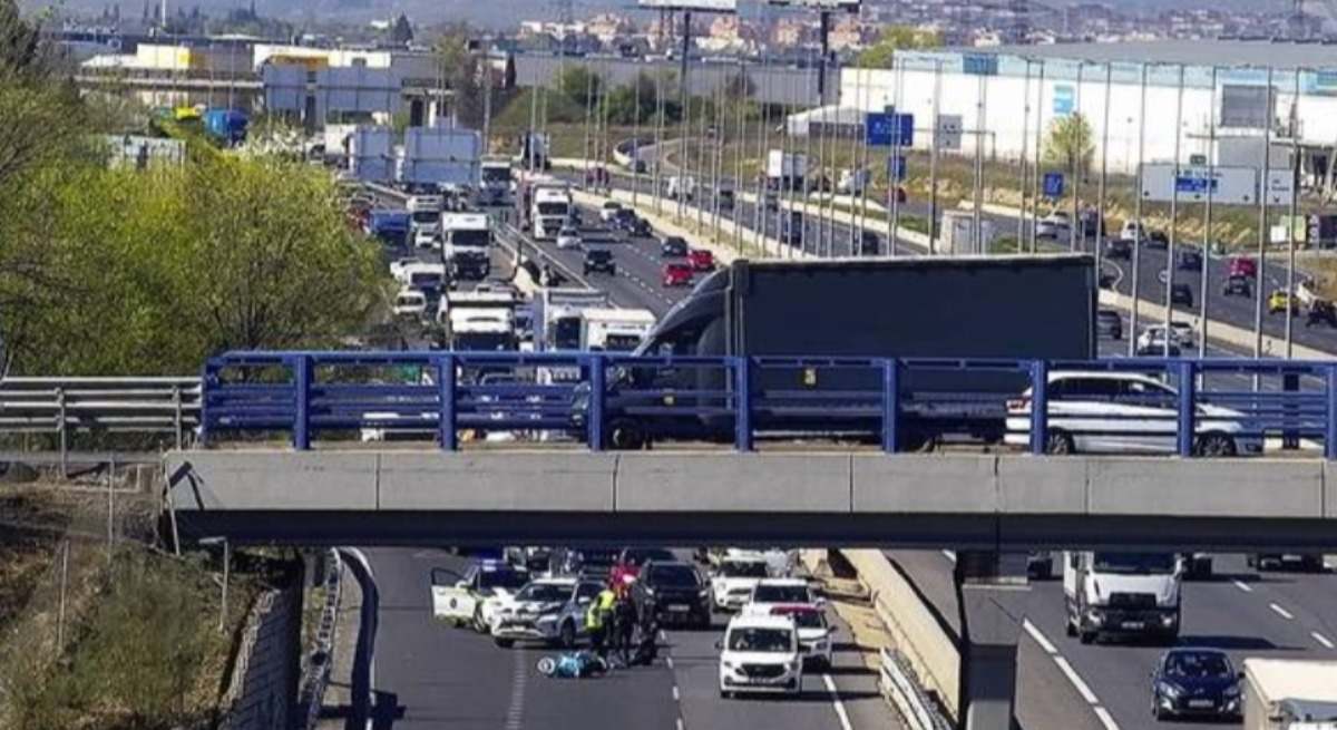 Accidente en la A-2 en Alcalá de Henares.