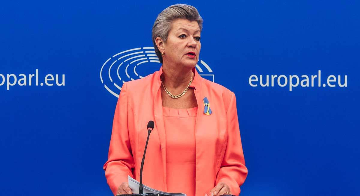 la comisaria europea de Interior Ylva Johansson