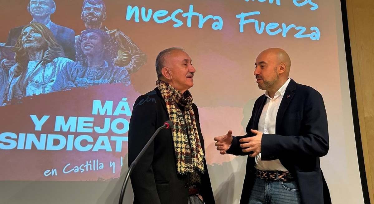 Pepe Álvarez (UGT) con Óscar Lobo, nuevo secretario regional de UGT Castilla y León