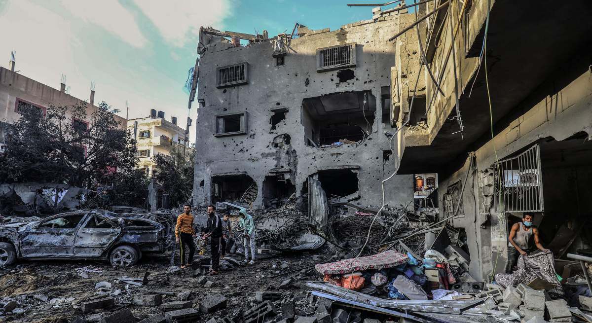 Daños materiales y escombros por los bombardeos de Israel en Gaza