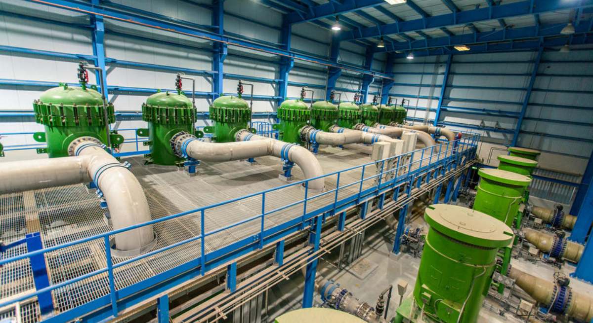 Interior de la desalinizadora de Az Zour Norte, en Kuwait. / Veolia