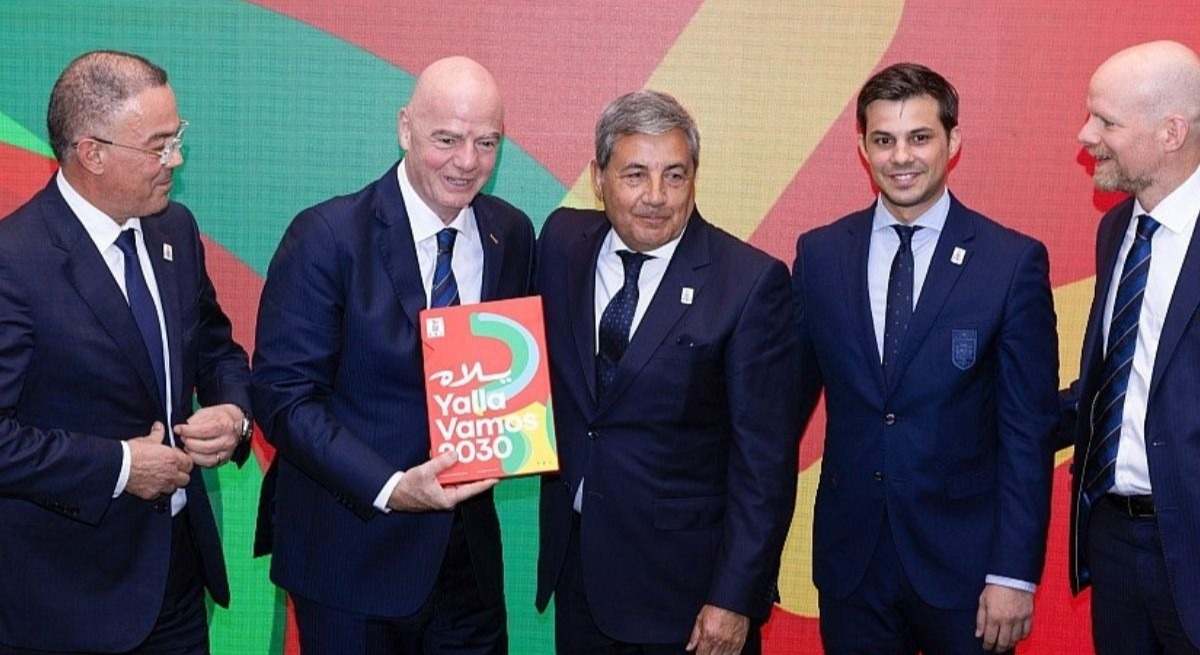 España, Portugal y Marruecos presentan a la FIFA el dosier de la candidatura conjunta del Mundial 2030.