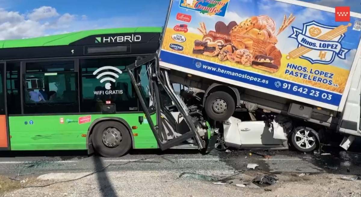Accidente múltiple en Madrid.