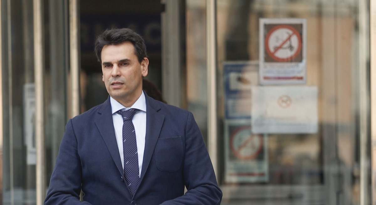 Alberto González Amador, a su llegada a los juzgados.