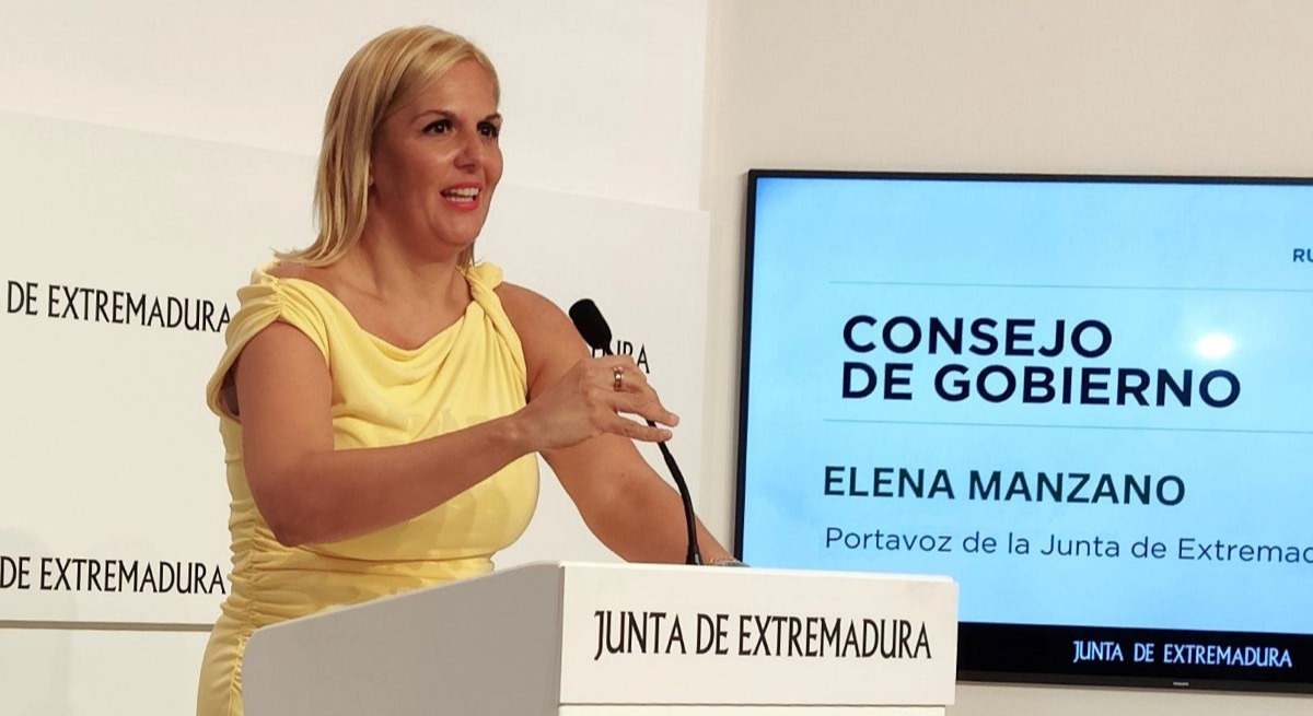 Elena Manzao, portavoz de la Junta de Extremadura