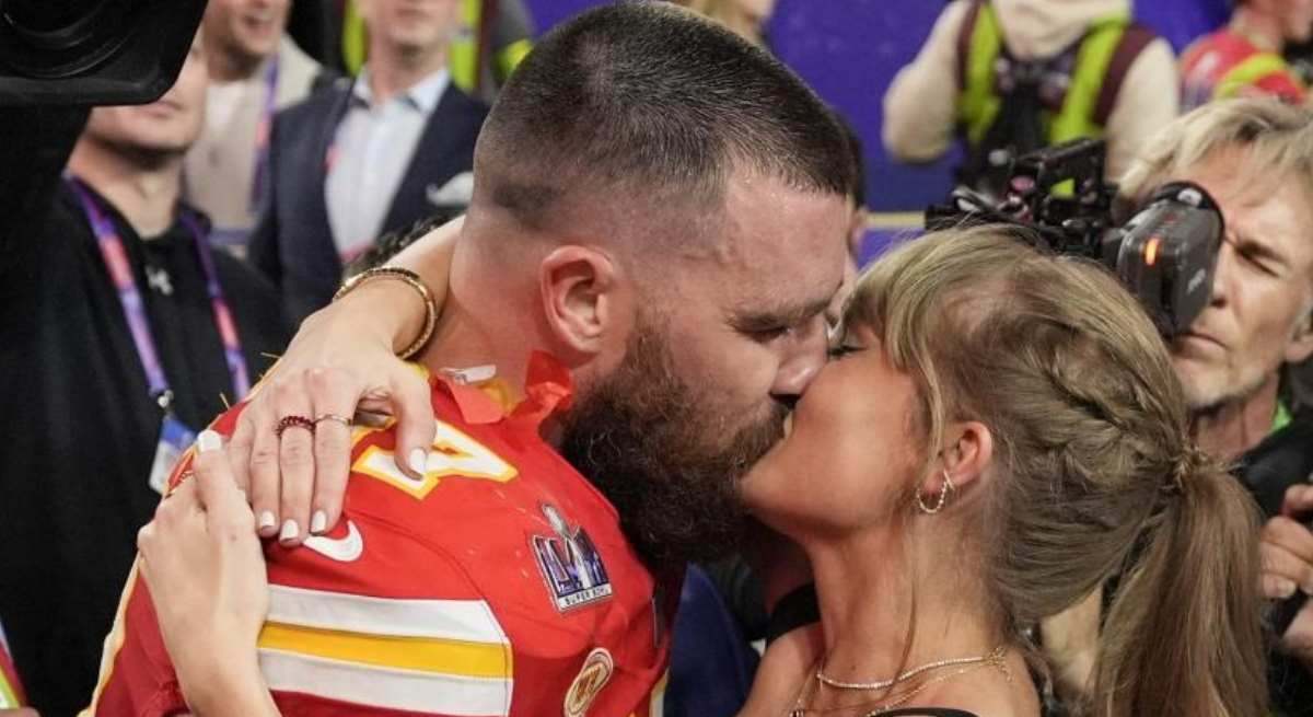 Taylor Swift y su novio, en la Super Bowl