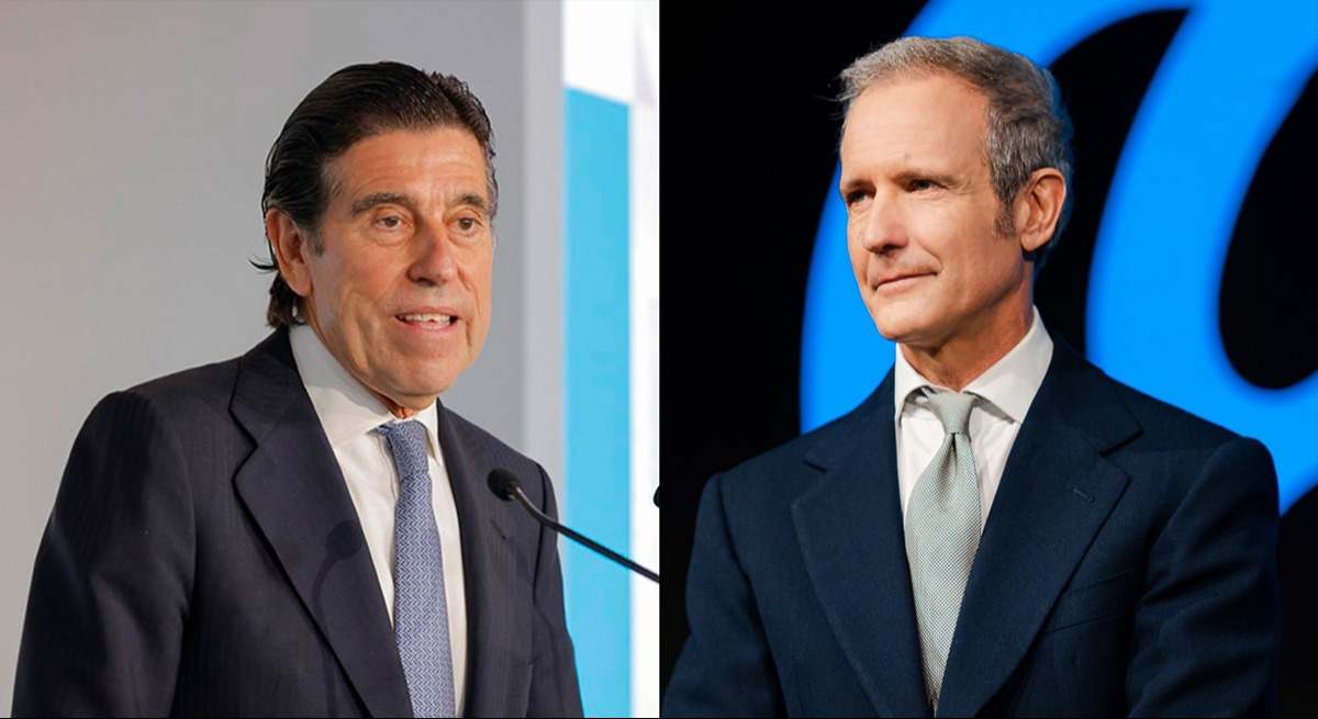 Manuel Manrique, presidente de Sacyr y Alessandro Benetton, vicepresidente de Mundys