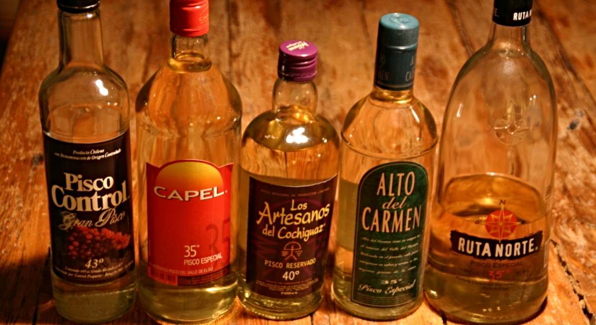 Botellas de pisco