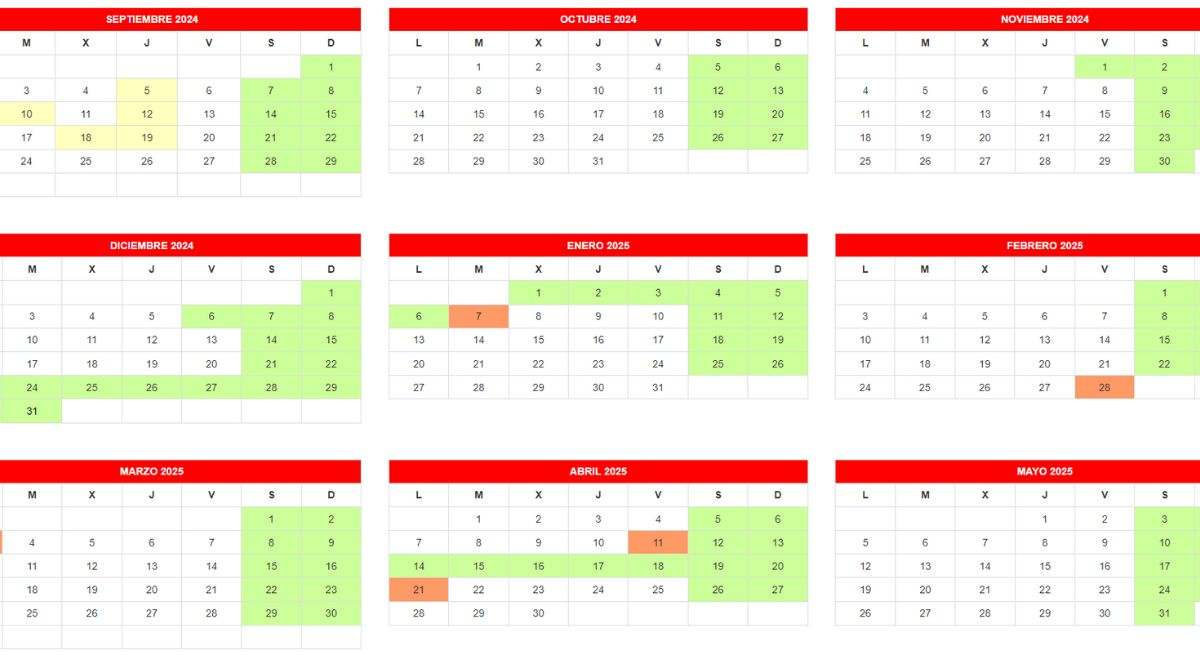 Calendario escolar de la Comunidad de Madrid 2024-2025. / Foto: EducaMadrid 