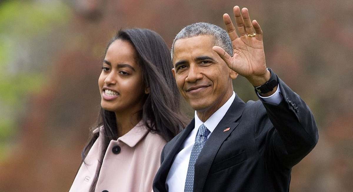 Malia Ann Obama y su padre