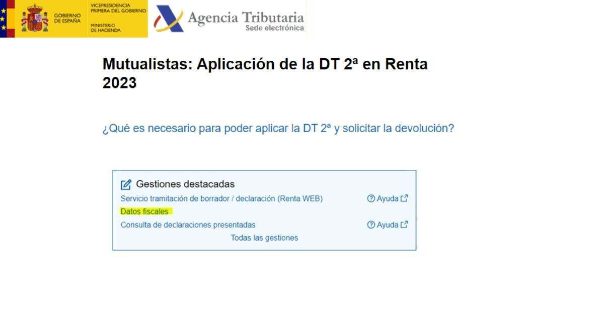 Devolución para los mutualistas en la Renta. / Foto: Agencia Tributaria