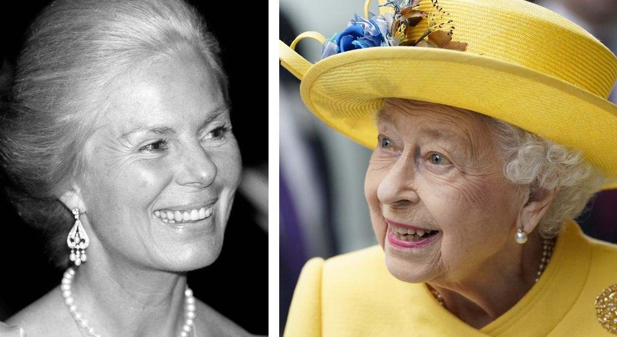 La duquesa de Kent y la reina Isabel II