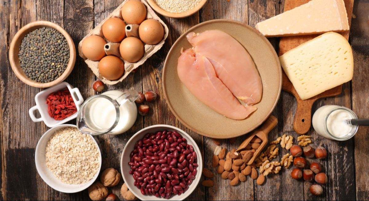 Diferentes alimentos que son fuente de proteína