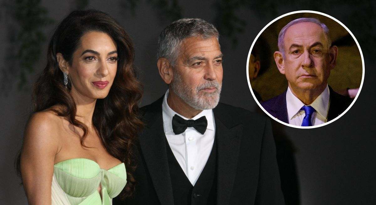 Los clooney y Benjamín Netanyahu