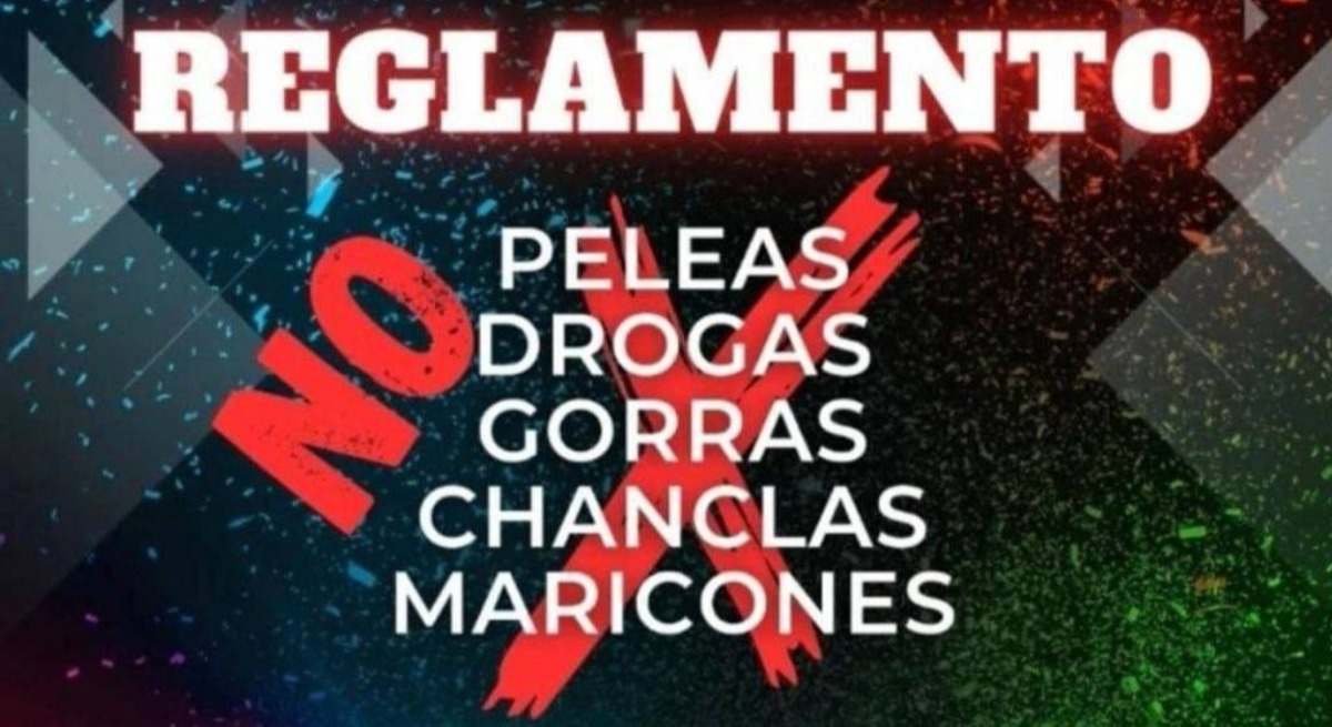 Cartel publicado por la propia discoteca. / Foto: Redes Sociales.