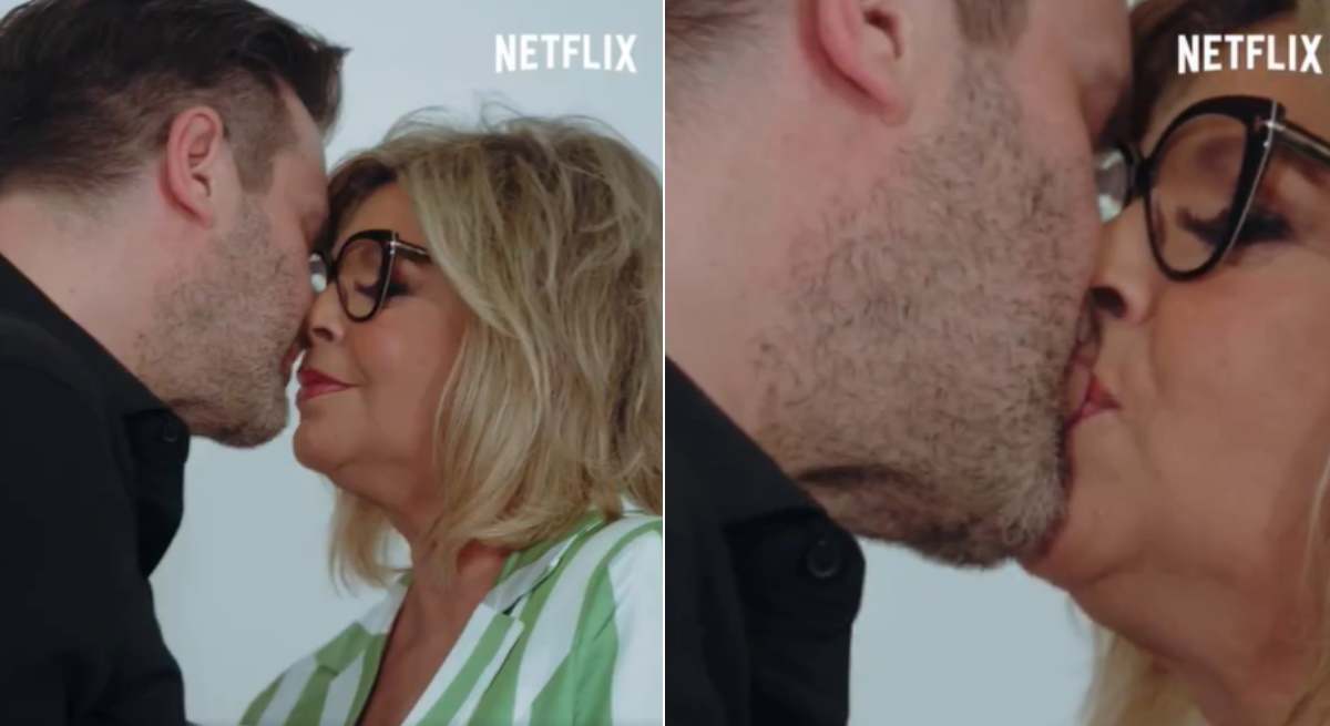 El beso de Terelu Campos en Sálvese quien pueda (Netflix)