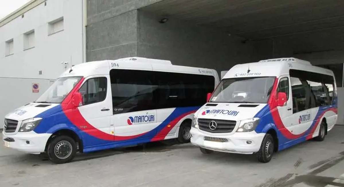 Flota de autobuses de Maitours, filial de Alsa.