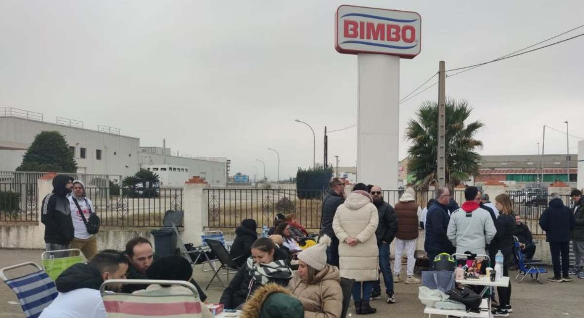 La planta de Bimbo en El Vergel durante una protesta por el cierre.