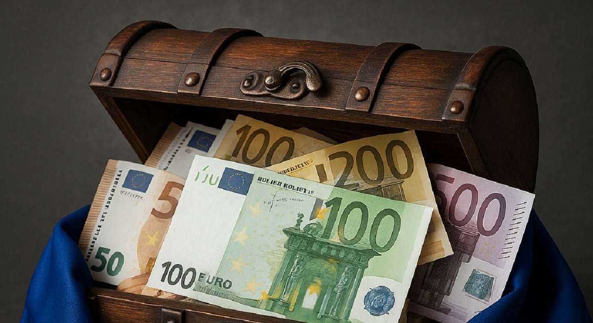 Cofre con euros dentro