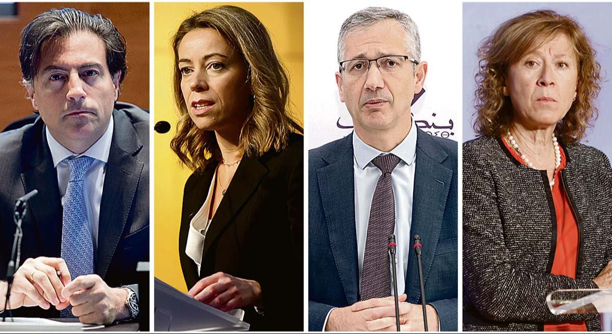 Ángel Ubide, Monserrat Martínez Parera, Pablo Hernández de Cos y Margarita Delgado