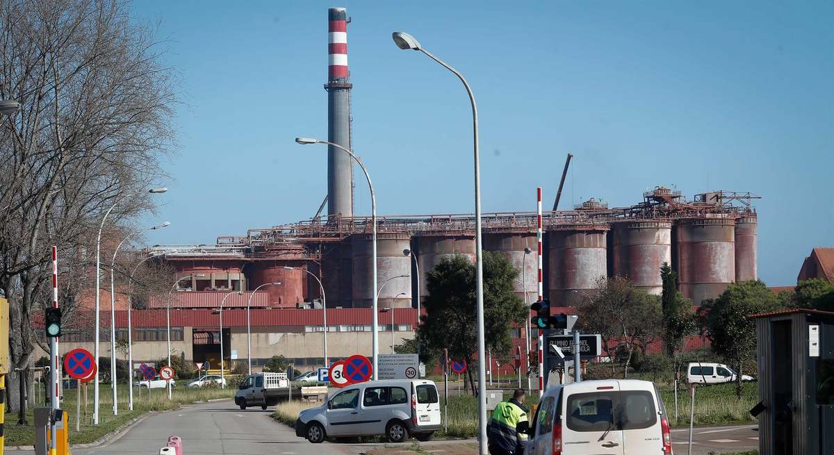 Instalaciones de la fábrica de Alcoa en San Cibrao (Lugo).