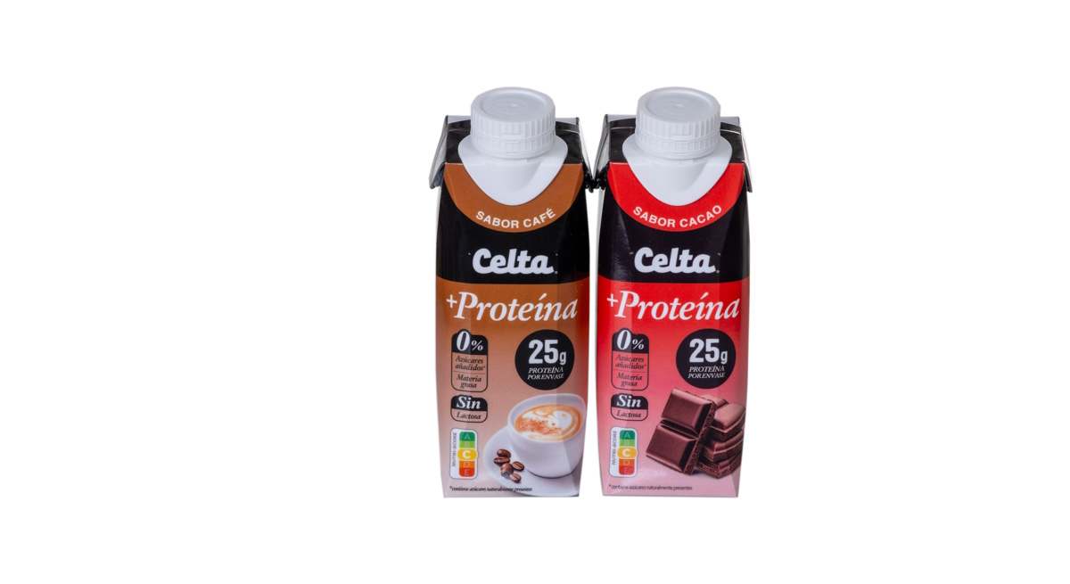 La línea incluye leche UHT desnatada y sin lactosa, y batidos en sabores café y cacao.