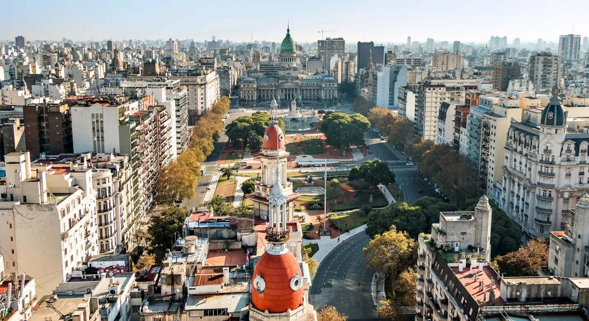 Vista de parte de la ciudad de Buenos Aires