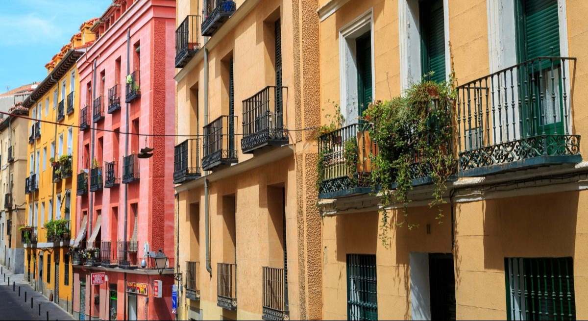 Vista de varias viviendas en Madrid