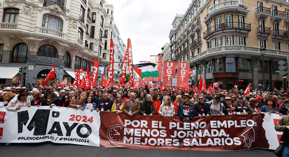 Manifestación del 1 de mayo en Madrid.