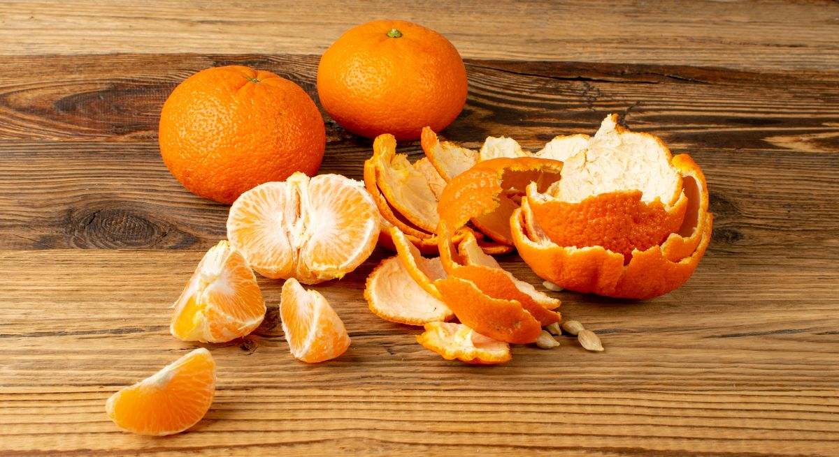 Cáscaras de mandarina