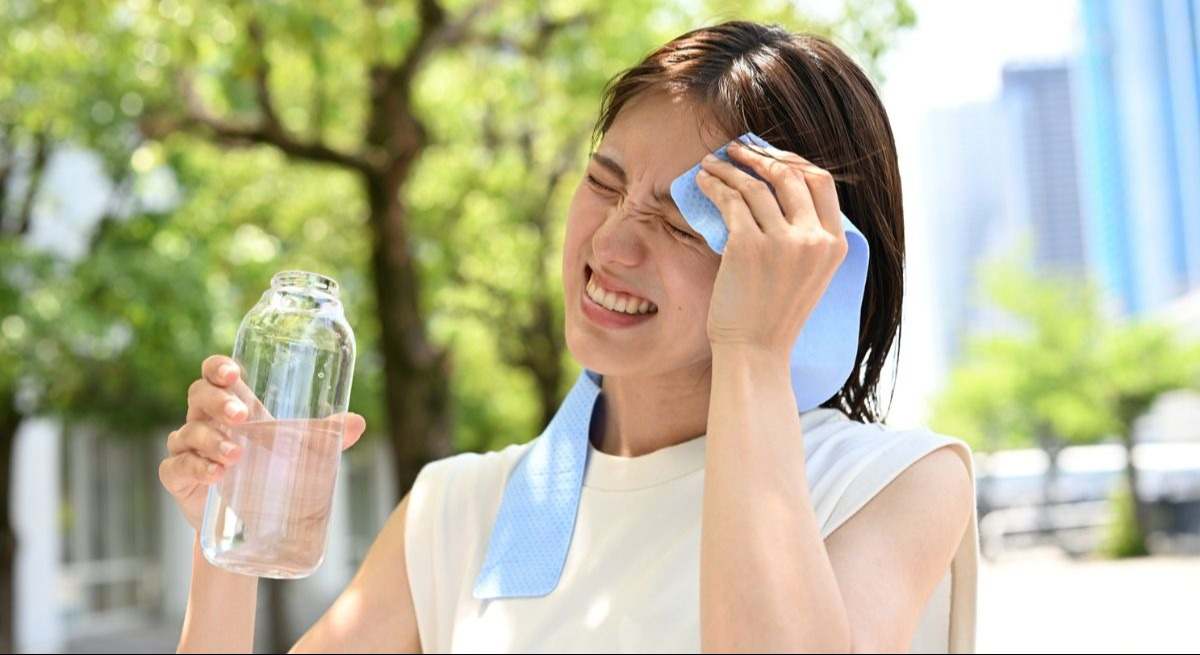 Mujer con calor
