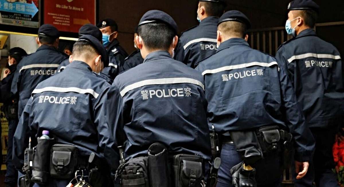Policías de Hong Kong