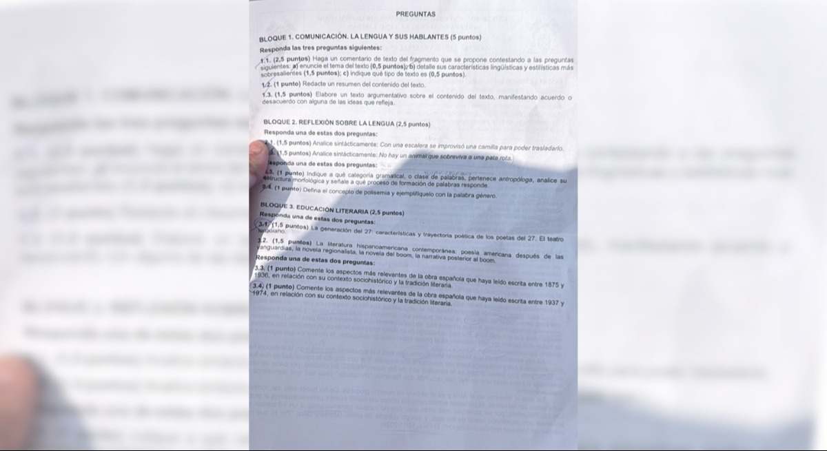 Así ha sido el examen de Lengua Castellana y Literatura en la Selectividad (PAU).