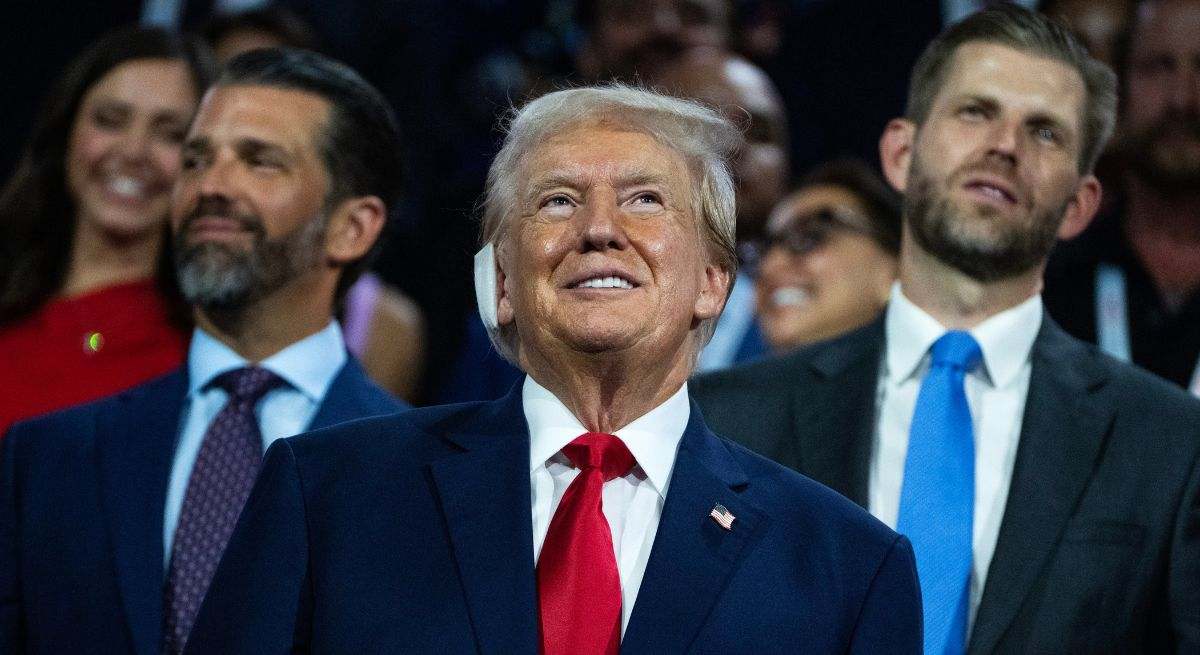 Donald Trump con sus hijos