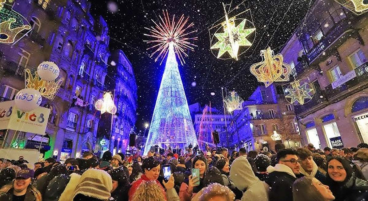 Luces de navidad en Vigo.