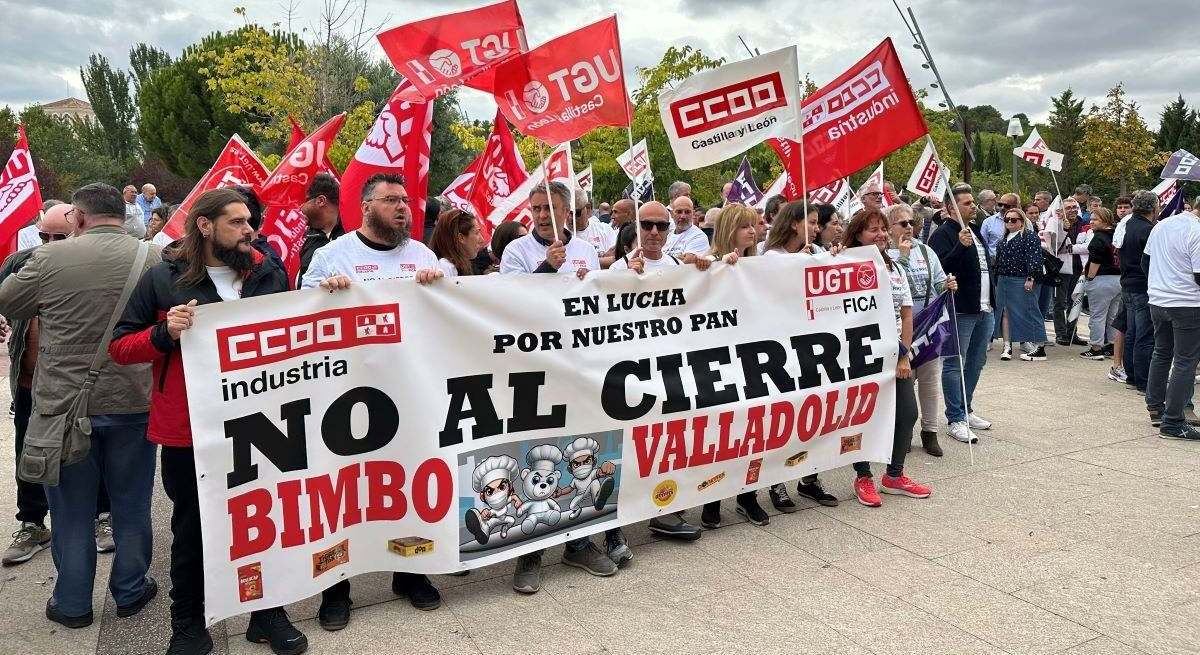 Manifestación de los trabajadores de Bimbo en Valladolid