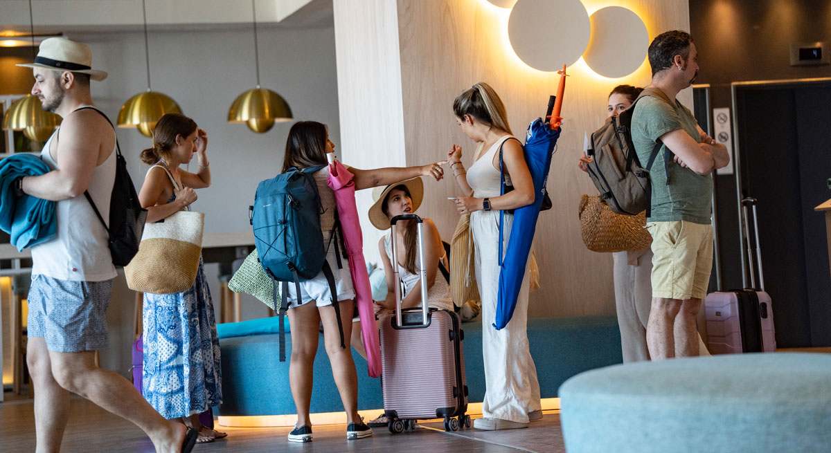 Turistas en verano