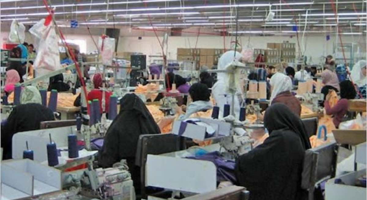 Empleadas textiles en Egipto