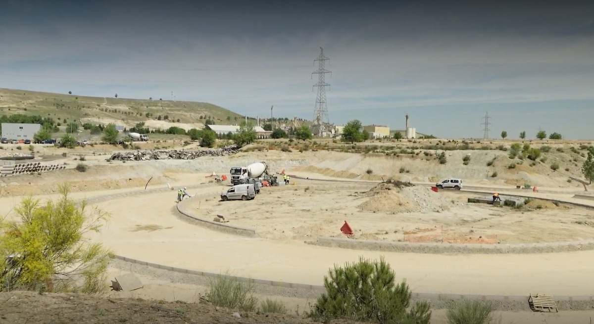 Obras de urbanización de Berrocales, en el sureste Madrid