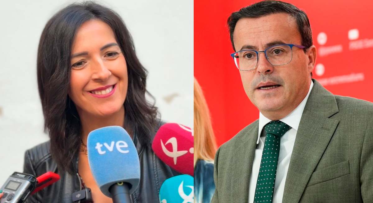 Esther Gutiérrez y Miguel Ángel Gallardo, precandidatos a la Secretaría General del PSOE de Extremadura