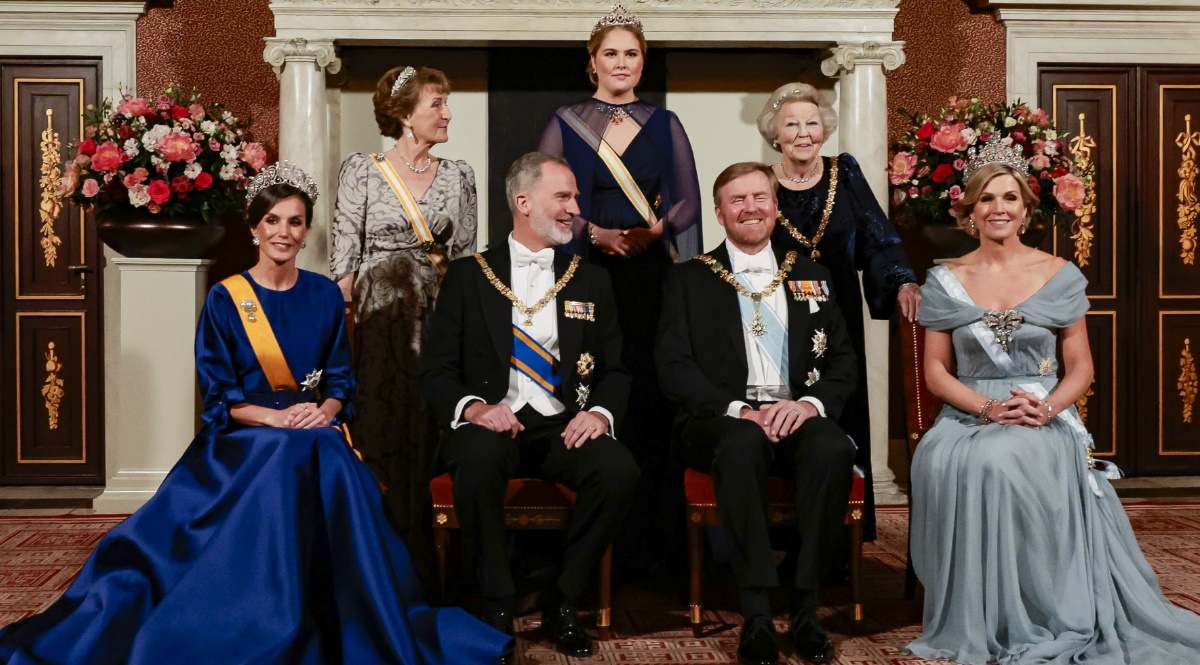 Foto familiar reyes de España y de Holanda