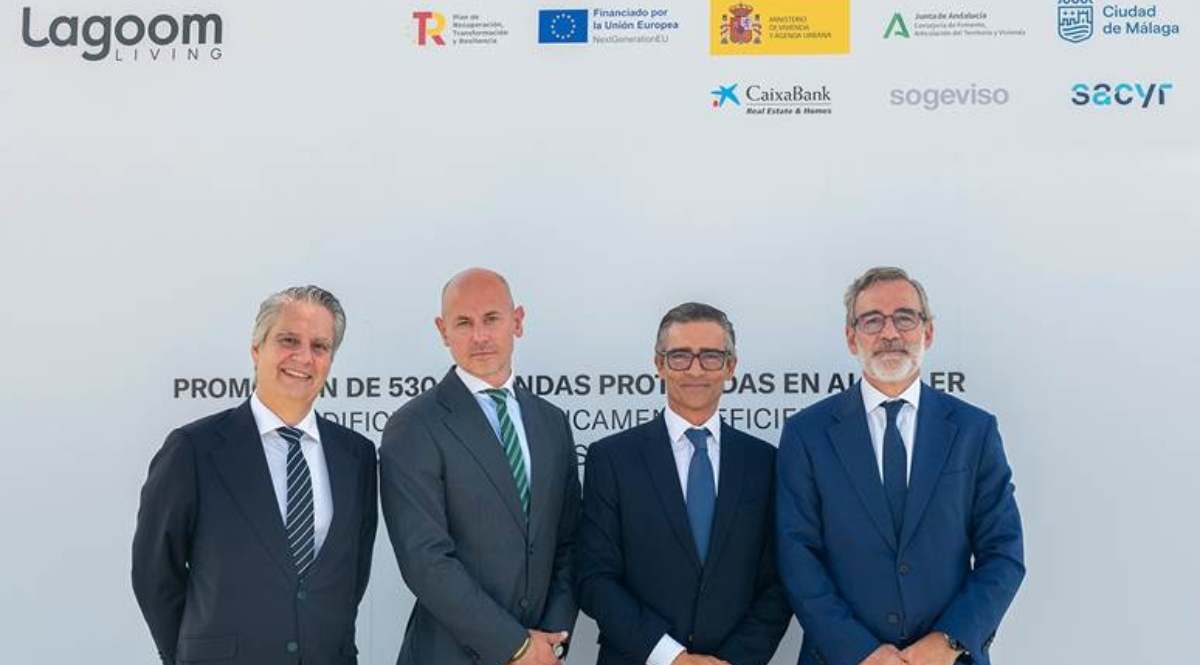 De derecha a izquierda: Mikel Echavarren, CEO de Colliers; Javier Braza, CEO y Cofundador de Lagoom Living REIM; Martin Berchtold y Phil Gil, Cofounders and Board Members de Lagoom Living REIM