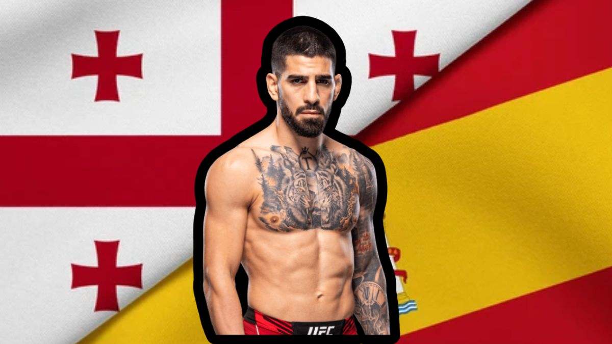 El hispano-georgiano posa frente a las cámaras antes de enfrentarse a Max Holloway