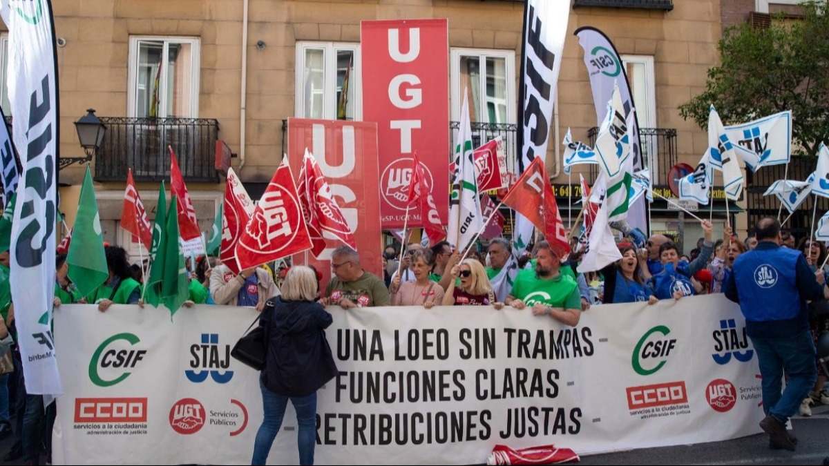 Imagen de archivo de las movilizaciones de los funcionarios de Justicia